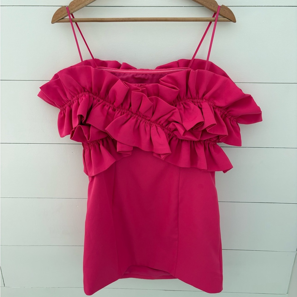 DO+BE Strapless Ruffled Mini Dress - Picture 2 of 7